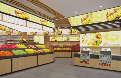 现代水果店3D模型下载